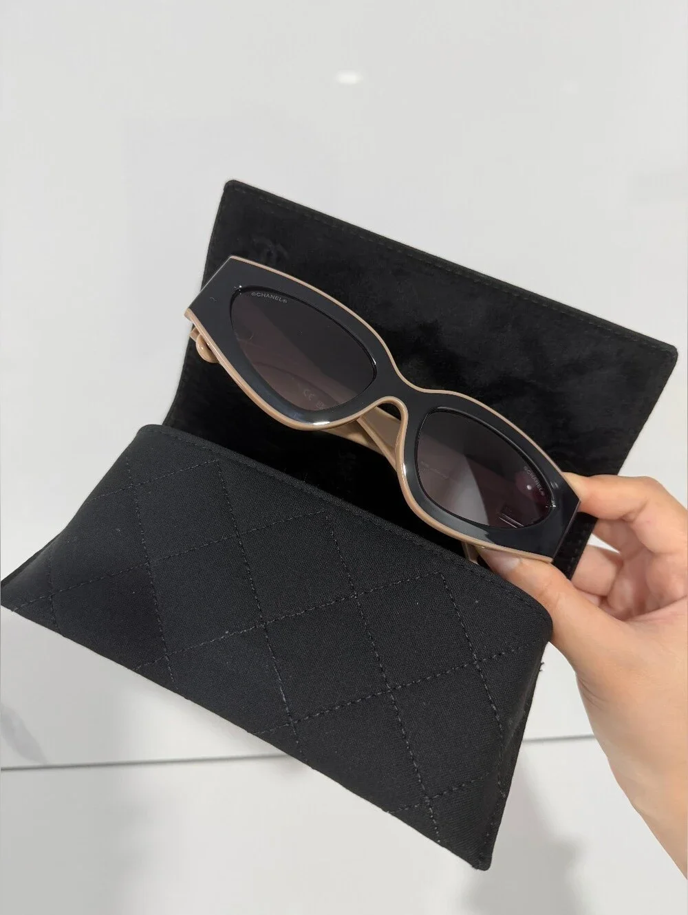 Chanel Cat-Eye Sunglasses with CC Emblem